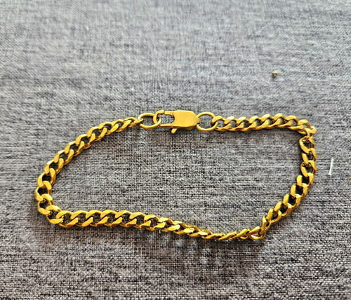Gold tone curb link chain - gold,