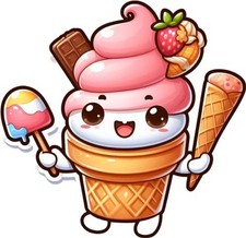 Colour Cute Ice Cream Wall Art
