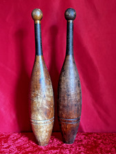 Pair (2) Antique 21" Wooden
