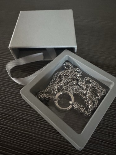 Dress silver necklace - silver,