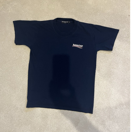 Balenciaga men navy logo - balenciaga,
