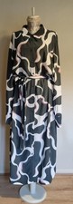 Jaeger Long Sleeved Patterned Belted Dress Size 20.   New Without Tags.