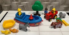 Playmobil 123 Farm Animals, Vintage Boat plus assorted other bits
