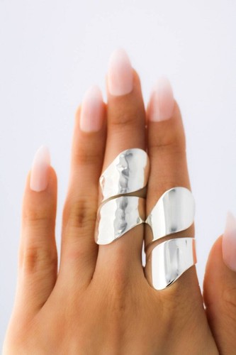 Sterling silver wrap ring - sterling,
