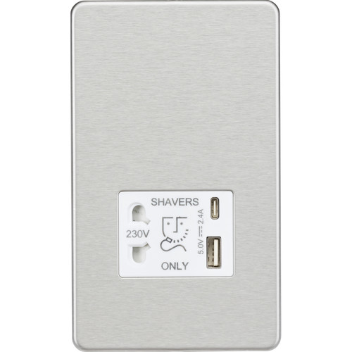 Shaver socket with - shaver, usb
