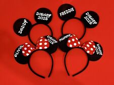 Personalised 2025 Minnie Mickey Ears Disney Theme Headband Disneyland Reveal