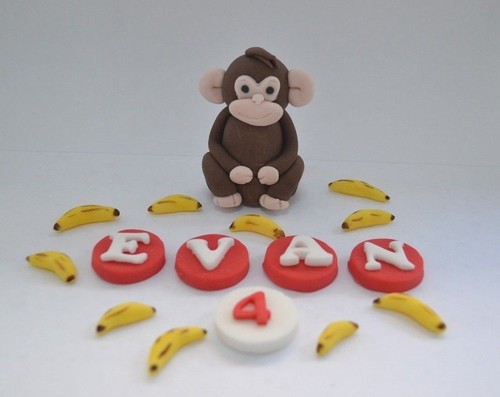 Handmade edible monkey cake - monkey,