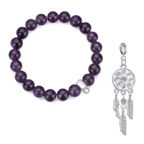 Amethyst gemstone bracelet - gemstone,