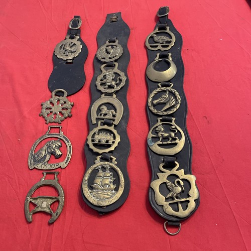 Large bundle horse brasses - bundle,
