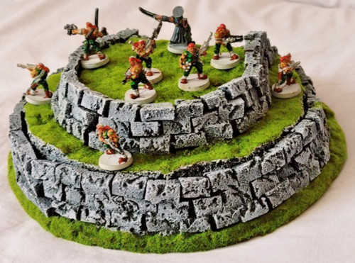 Stone hill fort terrain - hill, |