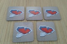 Butterfly Coasters x 5 Cork Backed 9.5 x 9.5cm