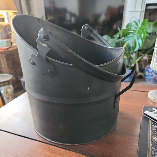 Coal hod scuttle round - scuttle,