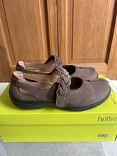 NEW Hotter Shake Brown Nubuck Leather Women’s Comfort Shoes Size UK 4 EU 37 BNIB