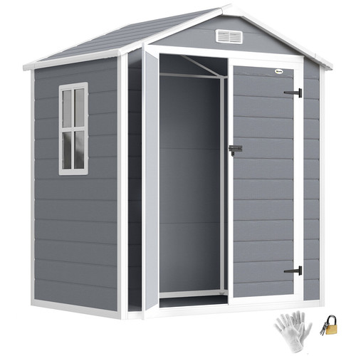 Outsunny garden shed 5 - garden, 6'x4.5'