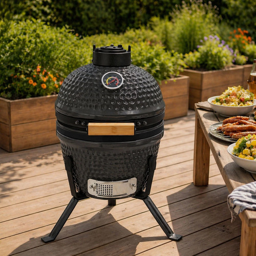 Ceramic smoker barbecue pizza - ceramic,