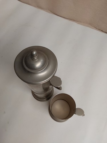 Vintage pewter glass coffee - vintage,