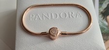 Pandora Sparkling Crown O Snake Chain Bracelet 20cm – Box & Bag