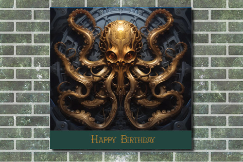 Gothic horror birthday card - horror,