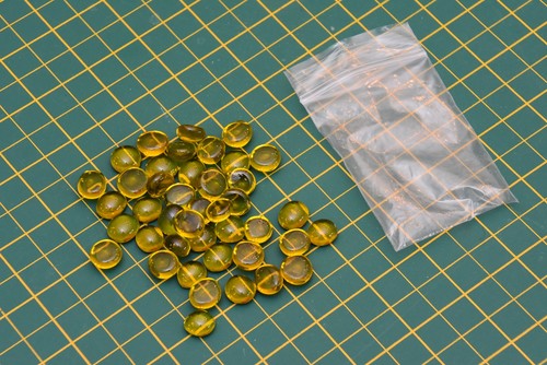 Yellow mini glass - glass, nuggets