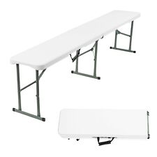 6FT CATERING CAMPING HEAVY DUTY FOLDING TRESTLE TABLE PICNIC BBQ PARTY BENCH