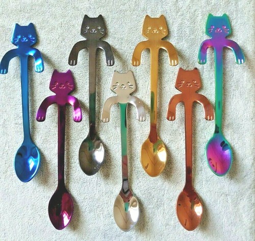 Cat metal stirring spoon - cat,