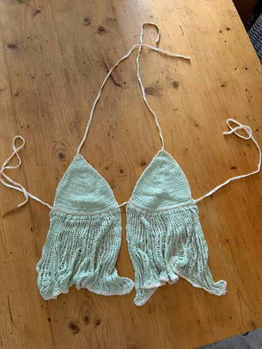 Shein crochet triangle halter - shein,