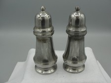 Vintage 'Abbey' Cast Pewter Salt/Pepper Shakers