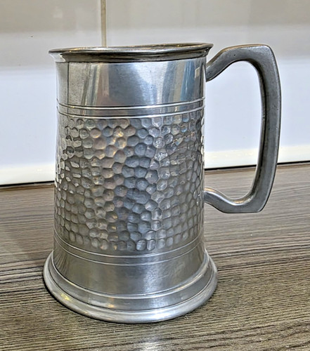 Vintage pewter tankard i - pewter,