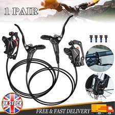 2x Mtb Hydraulic Disc Brake Set Bicycle Brakes Front / Rear for 0.87in Handlebar