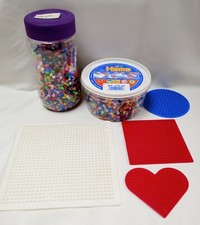 Hama Bead Pots With 3000  Beads + Pot with Approx 2,500 Beads + 4 Boards