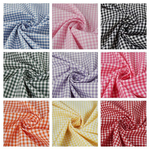 Polycotton gingham fabric - 1/8",