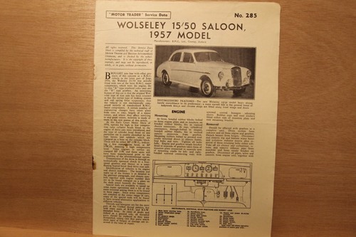 Original wolseley saloon - wolseley,