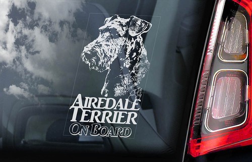 Airedale terrier sticker - sticker,, car