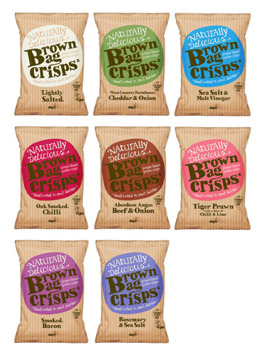 Brown bag crisps full box - brown, –