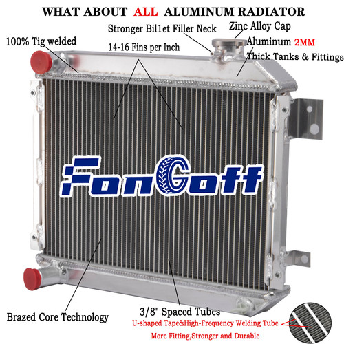 Rows aluminum radiator - aluminum, for