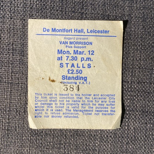 Van morrison ticket stub - morrison,