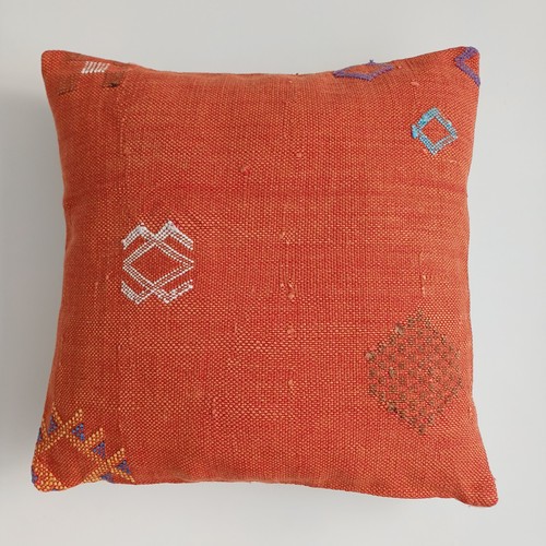 Moroccan cactus silk cushion - cactus,