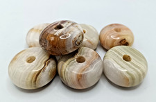 VINTAGE ONYX MARBLE LAMP COLUMN SPACERS. JOB LOT. CRAFT. USED x 7 (ONE DAMAGED)