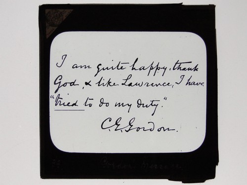 General gordon last message - gordon's,