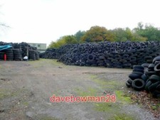 PHOTO  SCRAP TYRE STORAGE YARD ASHFIELD THIS LARGE YARD ON THE A3057 IS USED TO