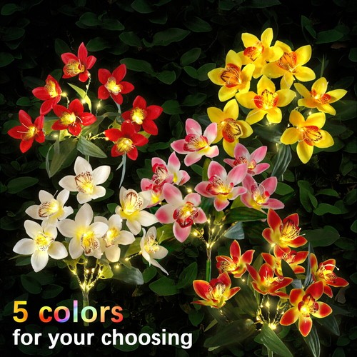 Solar power flower led stake - solar,