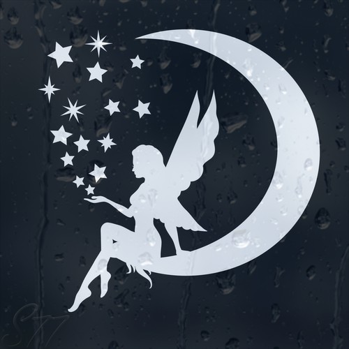 Funny cartoon fairy - cartoon, on