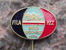 1974 FILA World Wrestling Championships Katowice Poland Wrestlers Pin Badge