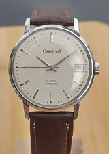 Soviet Vintage Watch Cardinal Poljot 17J Shockproof Men's Completely Authentic