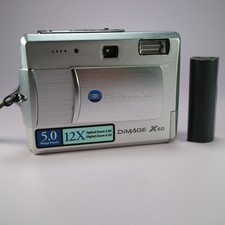 Konica Minolta Digital Camera Dimage X50 5.0MP Silver Tested