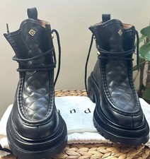 Sandro Black Leather Ankle