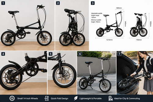 Instant folding bike 7 - 14”,