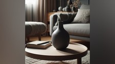 Half ribbed design vase - ribbed, |