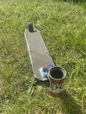 MGP Stunt Scooter Deck, Chrome, Black Brake, No Major Damage