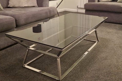 Smoked glass coffee - coffee, tables